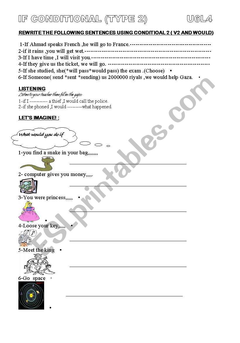 instruction worksheet