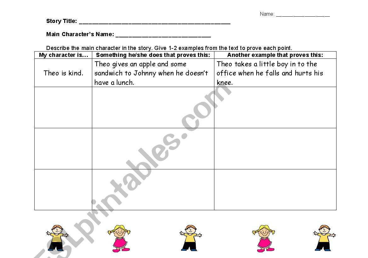 Describing Characters - adjectives in context