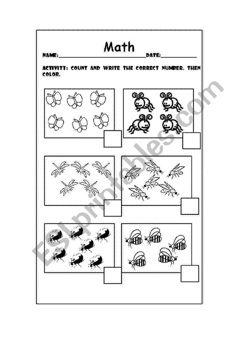 counting worksheet