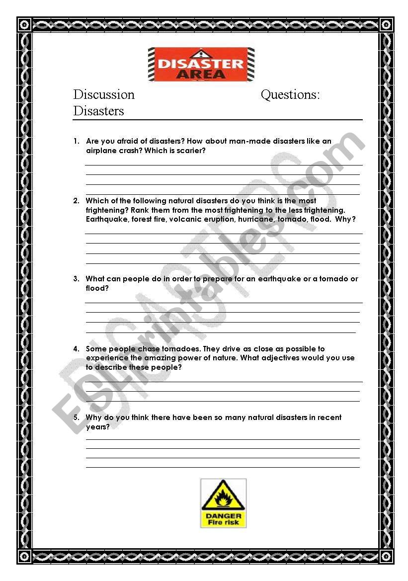 natural disasters esl worksheet by hulya bilgic