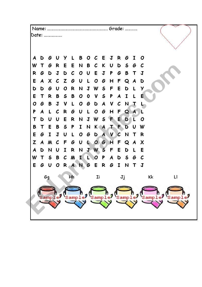 find the letter worksheet