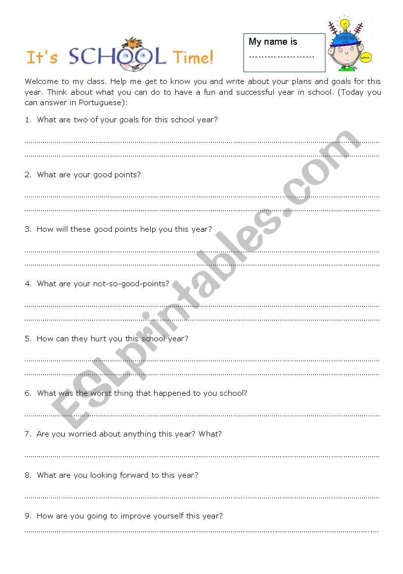Getting to Know You - II worksheet