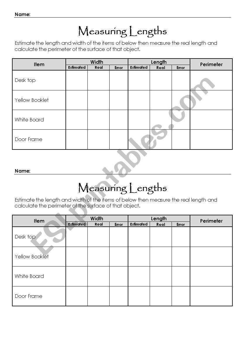 Measuring Lengths & Investigating Perimeter