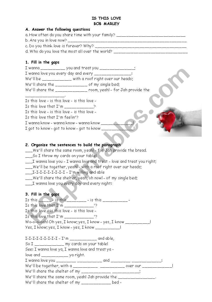 IS THIS LOVE worksheet