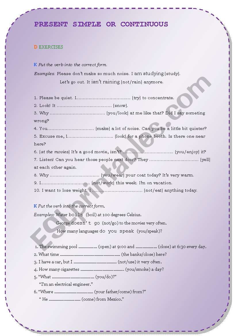 present-simple-or-present-continuous-english-esl-worksheets-simple-present-tense-worksheets