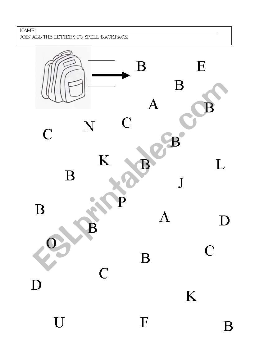 SCHOOL ITEMS worksheet