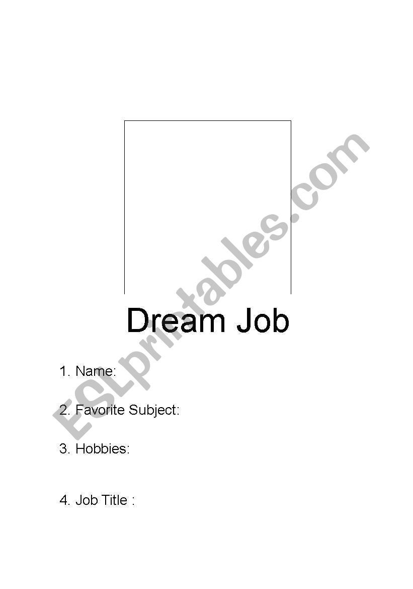 dream job worksheet