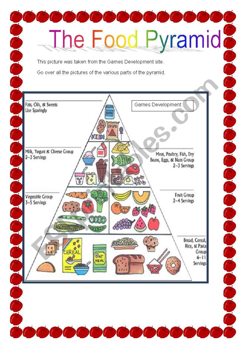 Food Pyramid Healthy And Unhealthy Food Worksheet Free Esl Free Sexiz Pix