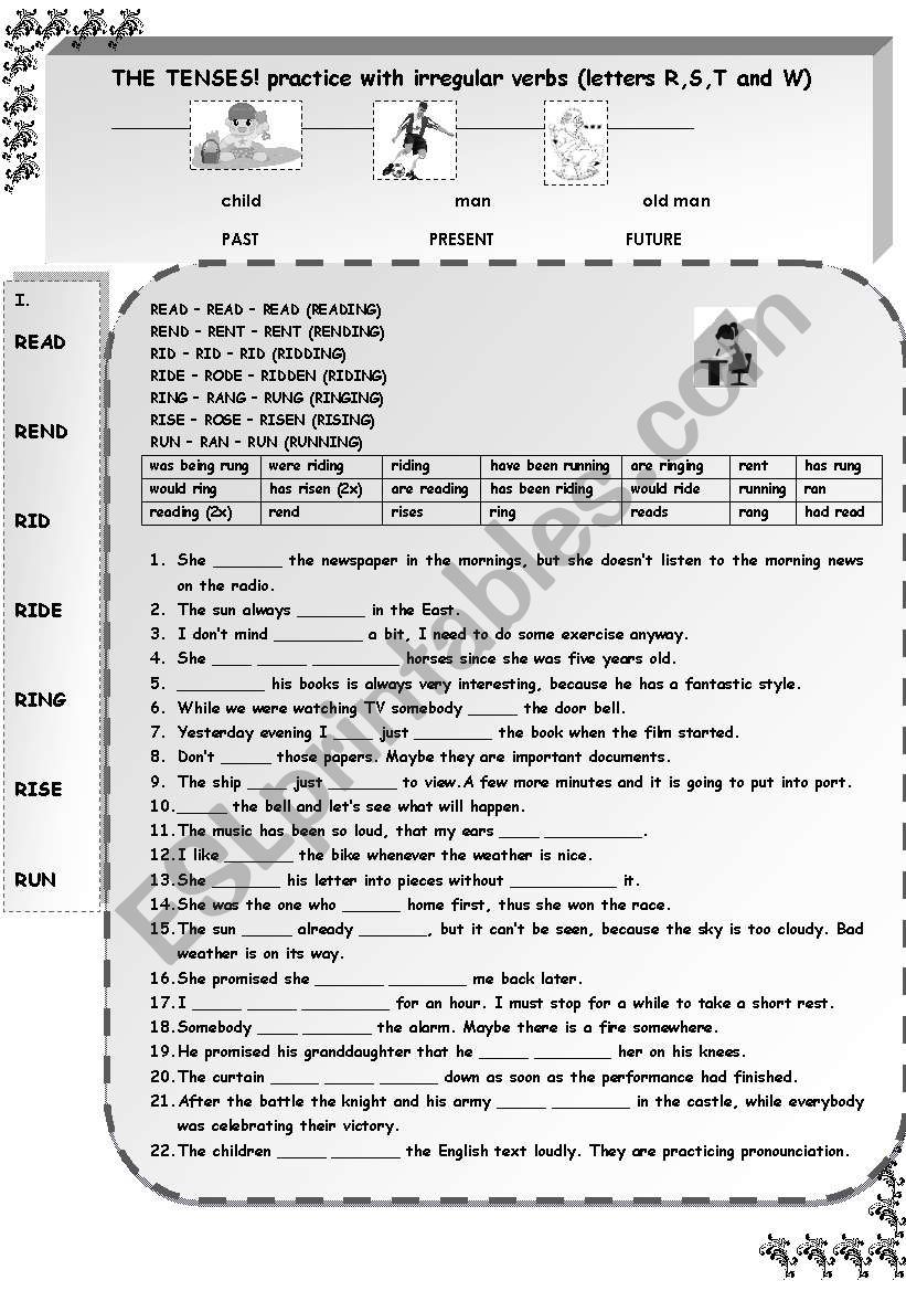 The Tenses ESL Worksheet By Mokus19