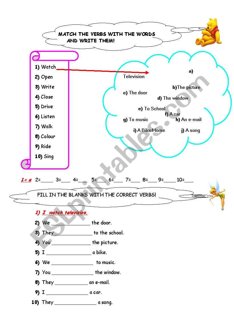 verbs worksheet