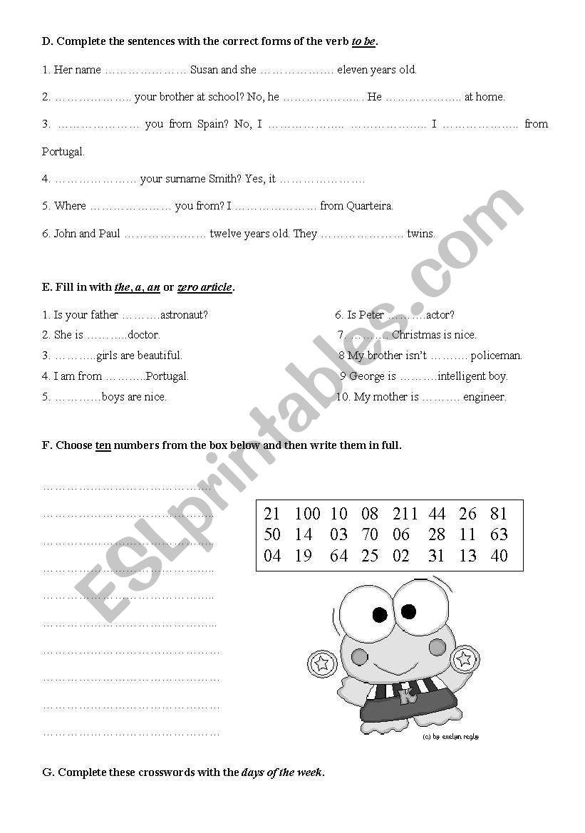 second part of the diagnostic test