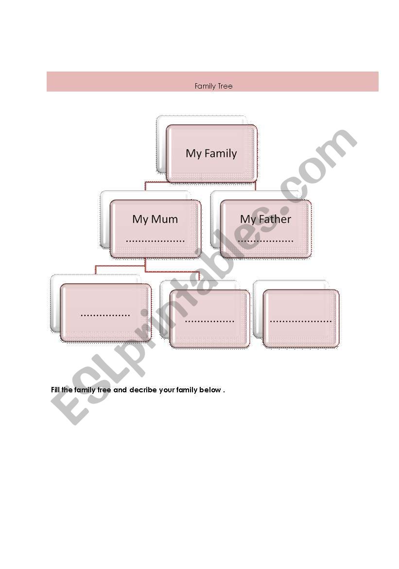 Family Tree worksheet