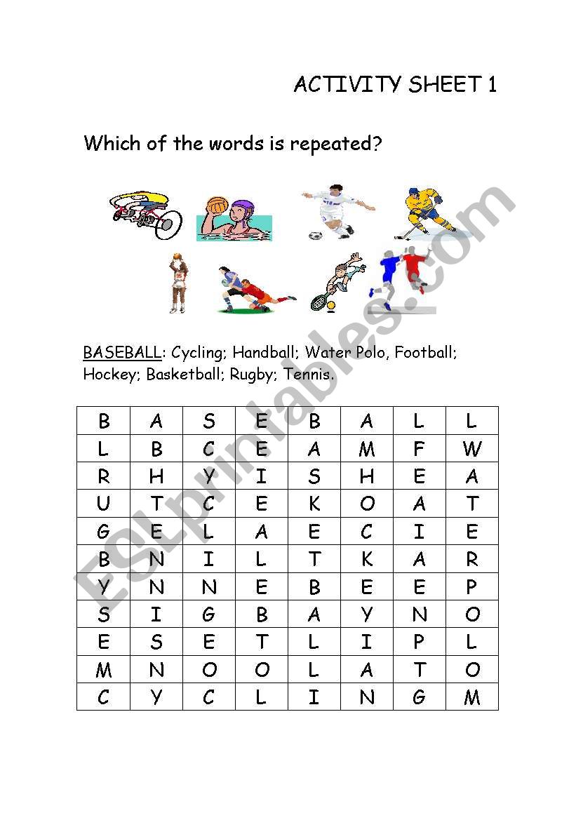 Word Search worksheet