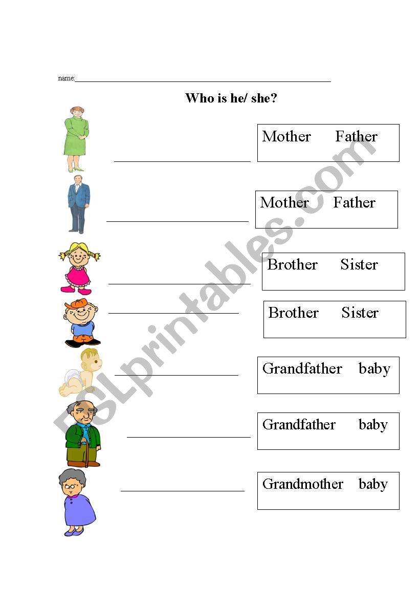 who is..... worksheet