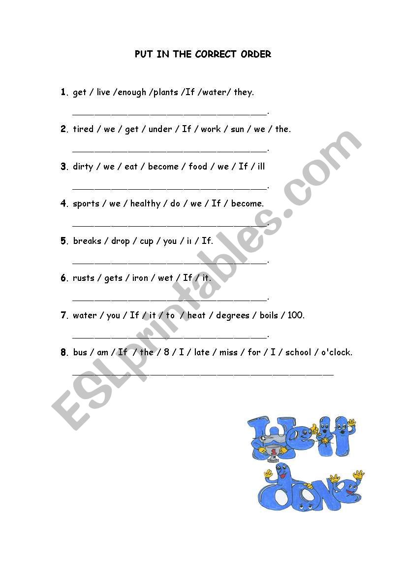 matching the fragments worksheet