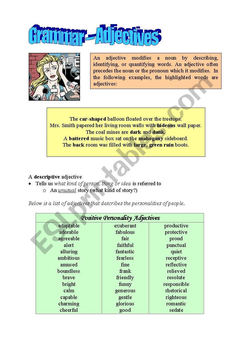 Adjectives - Everything you need to know