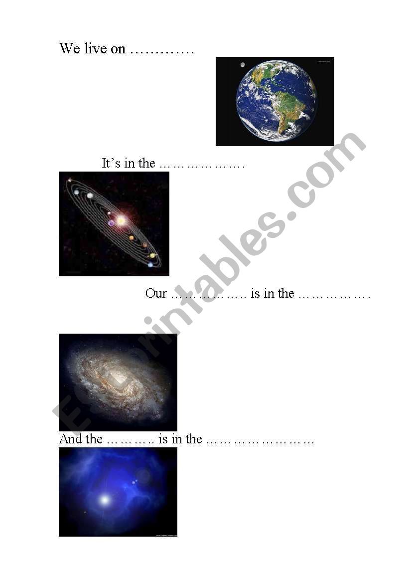 Planets worksheet