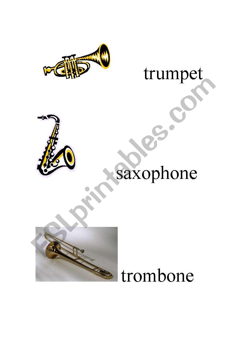 musical instruments worksheet