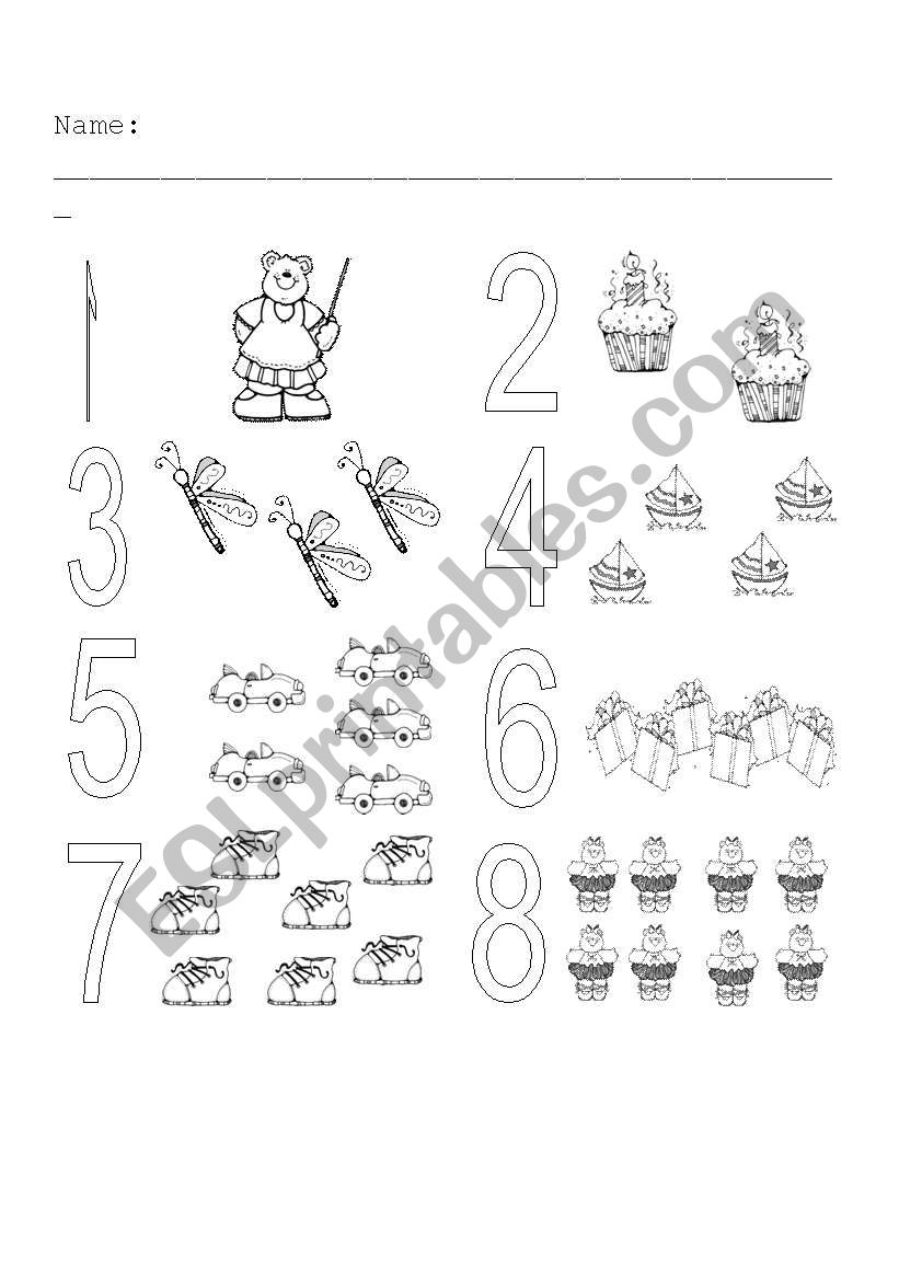 NUMBERS worksheet