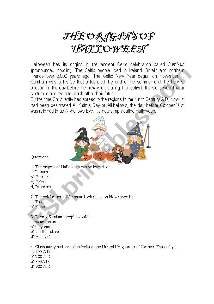 HALLOWEEN worksheet