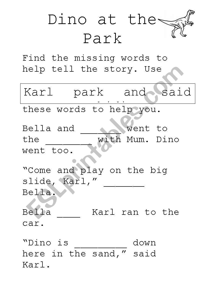 Dino at the park (Comprehension)