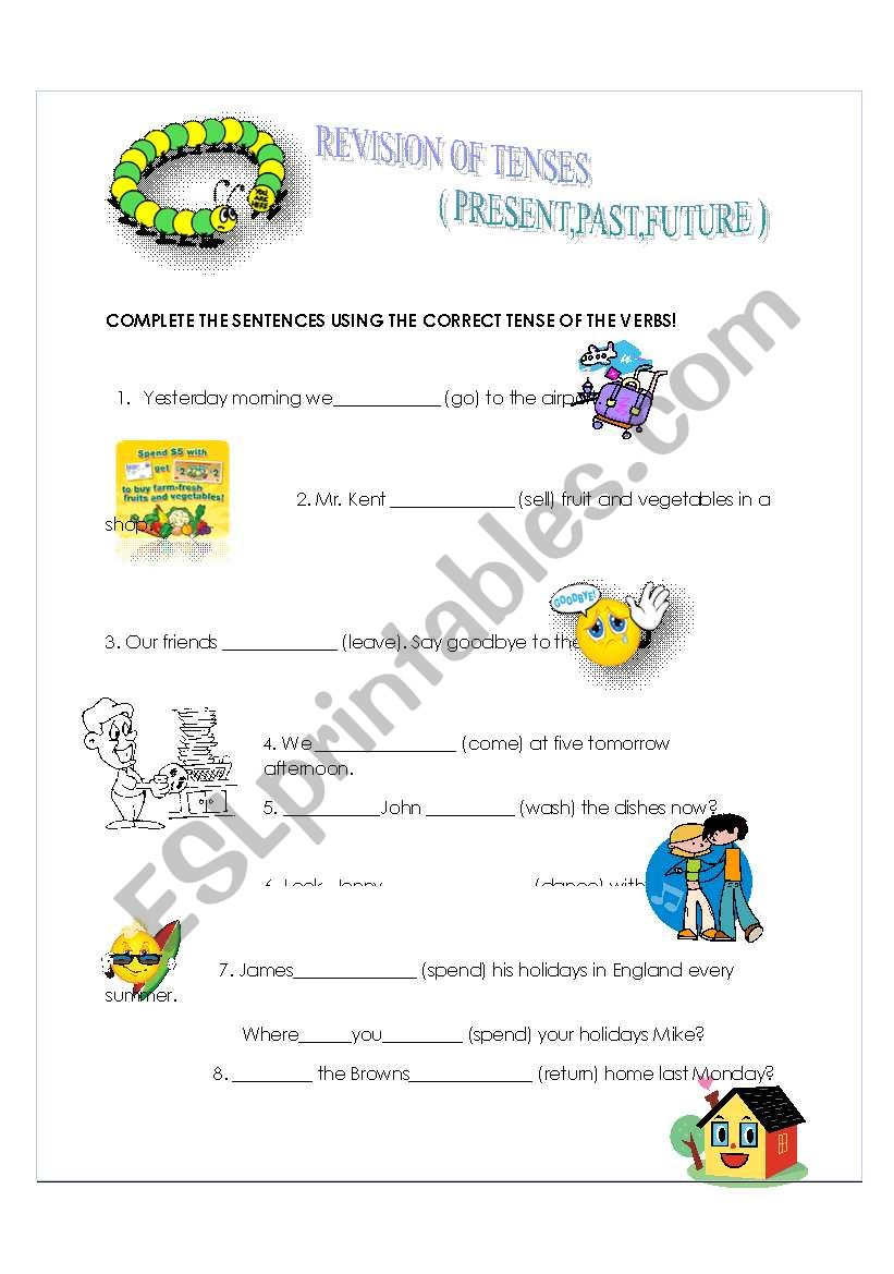 Revision of tenses worksheet