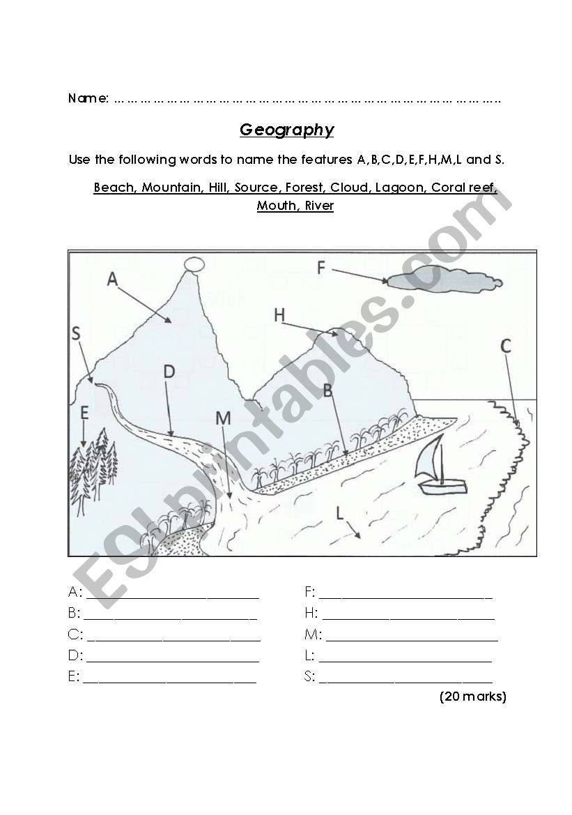 Environment worksheet