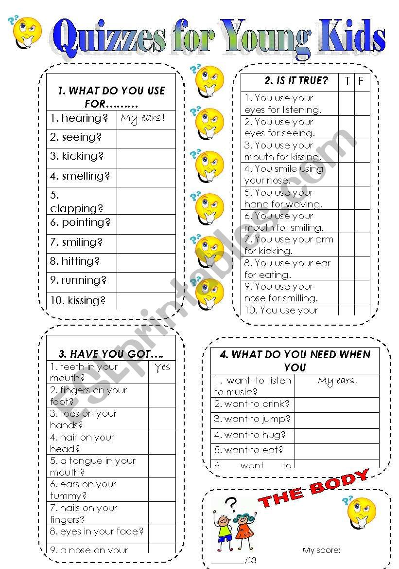 Printable Quizzes For Kids