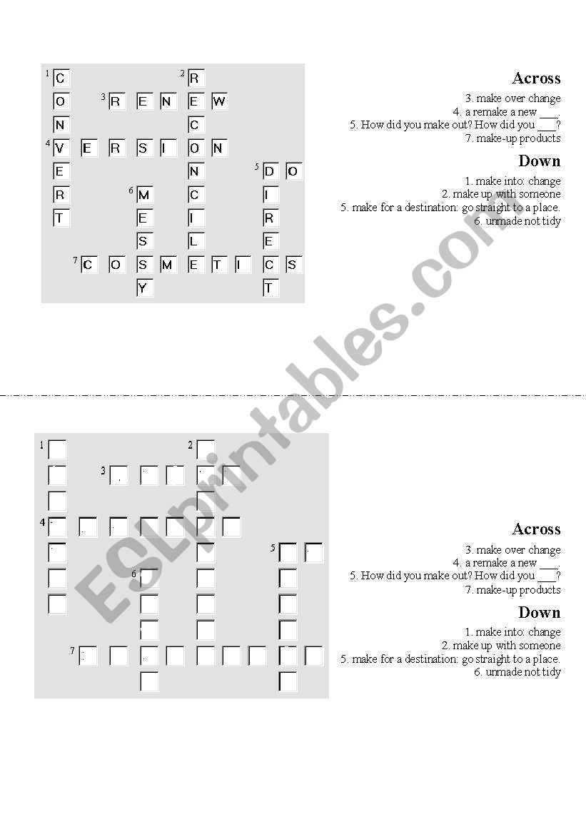 Synonyms worksheet