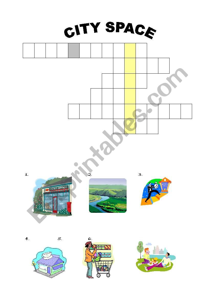 City Space Crossword worksheet