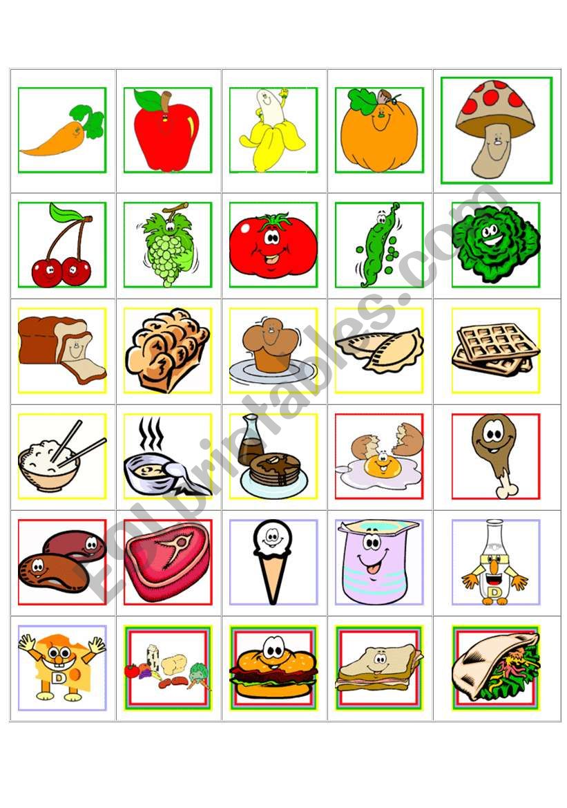 FOOD worksheet