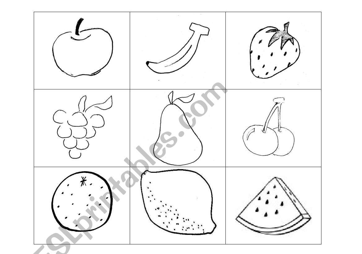 Fruits worksheet