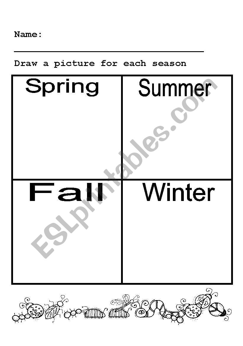 SEASONS worksheet