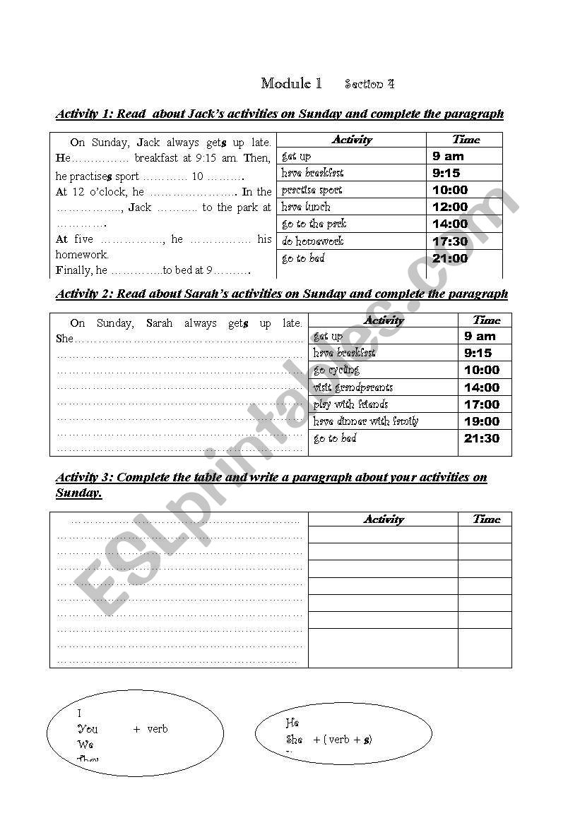 simple present worksheet