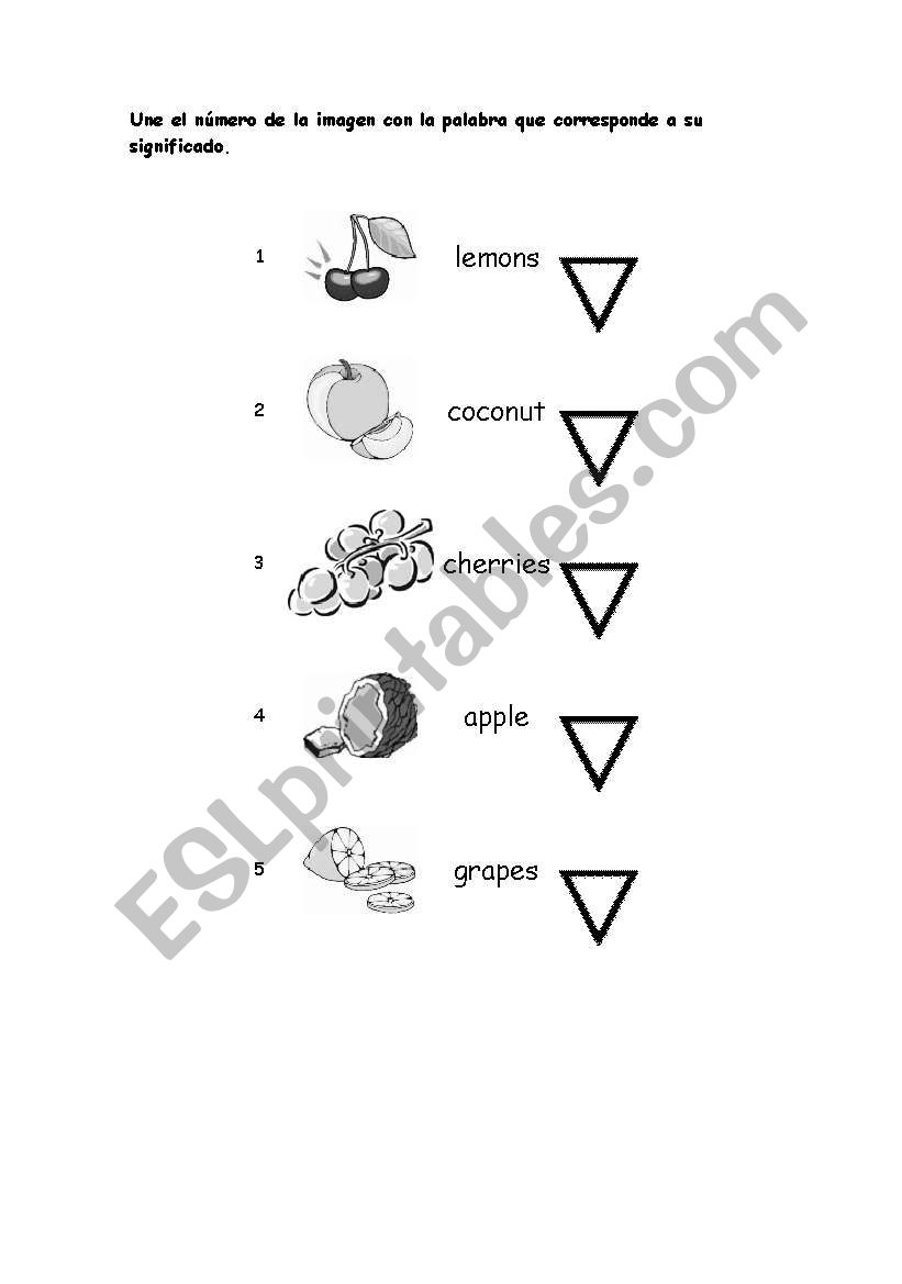 FOOD worksheet