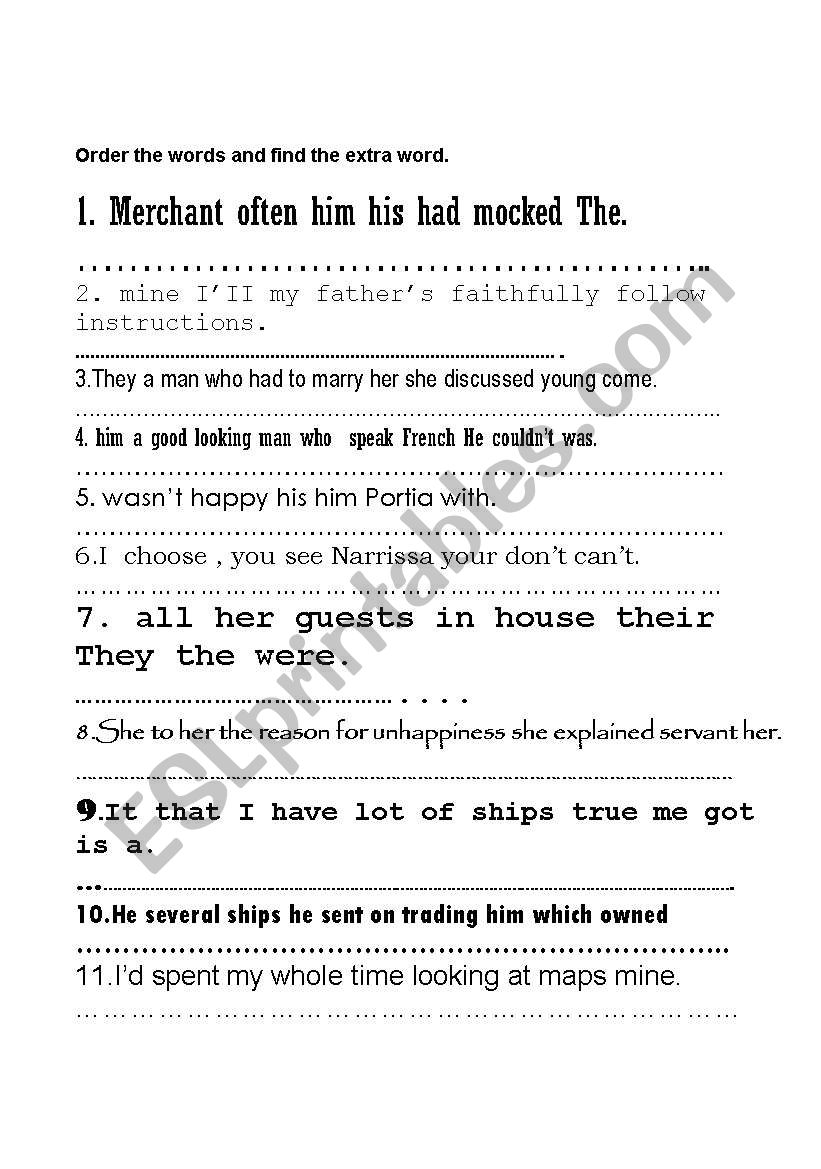 pronouns worksheet