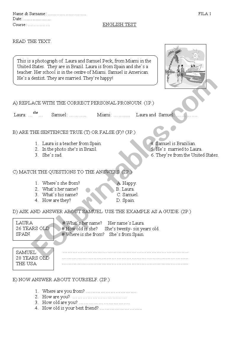 countries + jobs worksheet