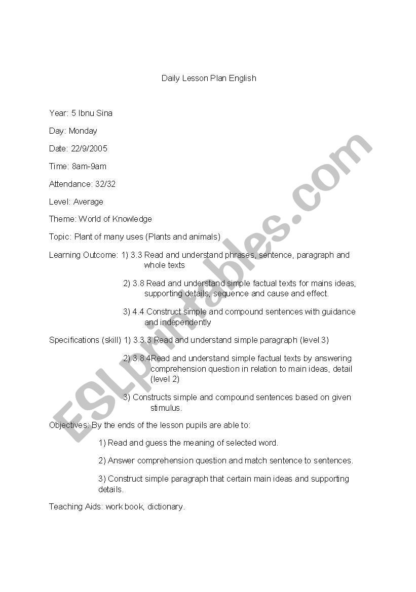 rph worksheet