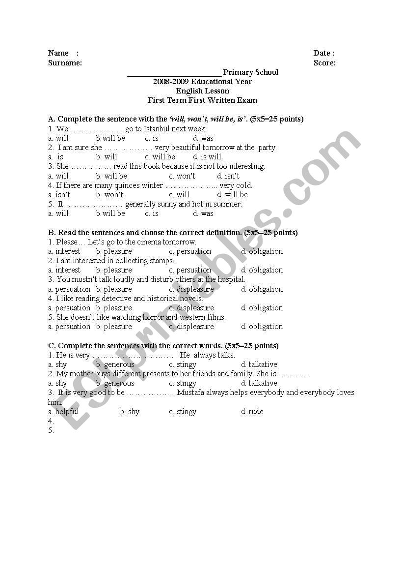 Spot on revision worksheet worksheet