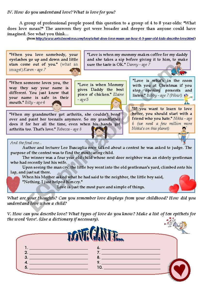 YOUR LOVE - THE OUTFIELD - ESL worksheet by netitos32