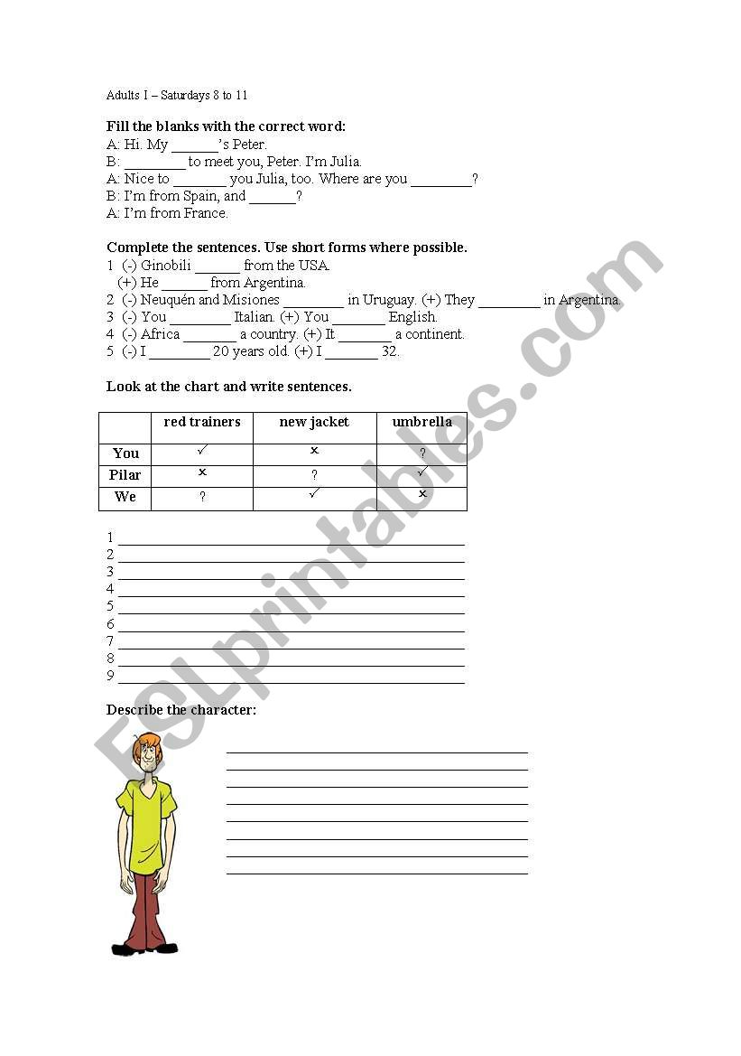 revision worksheet