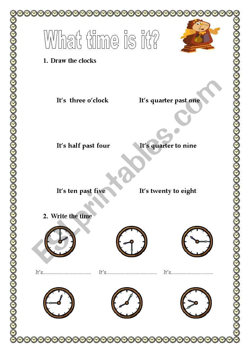 What time is it? worksheet