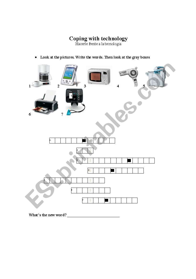 Technology worksheet