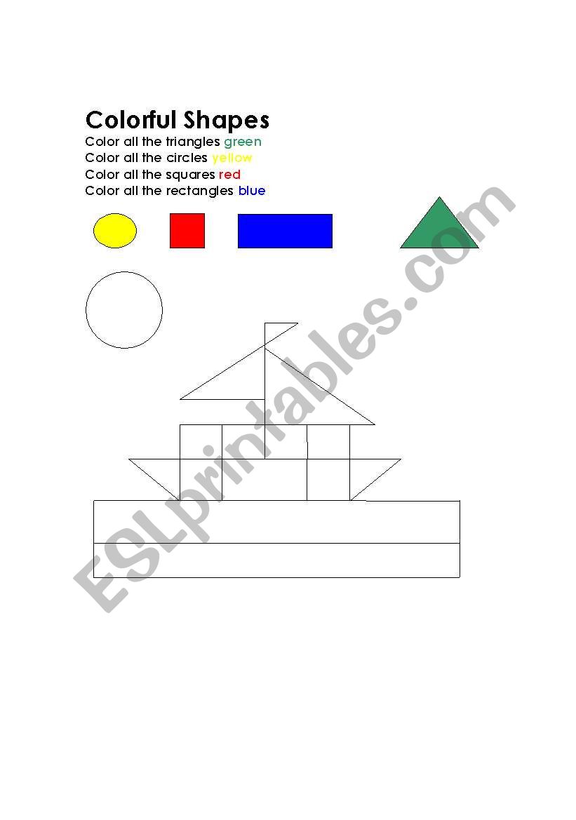 Colorful Shapes worksheet