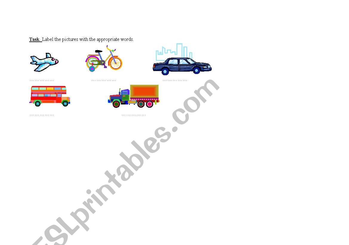 transport worksheet