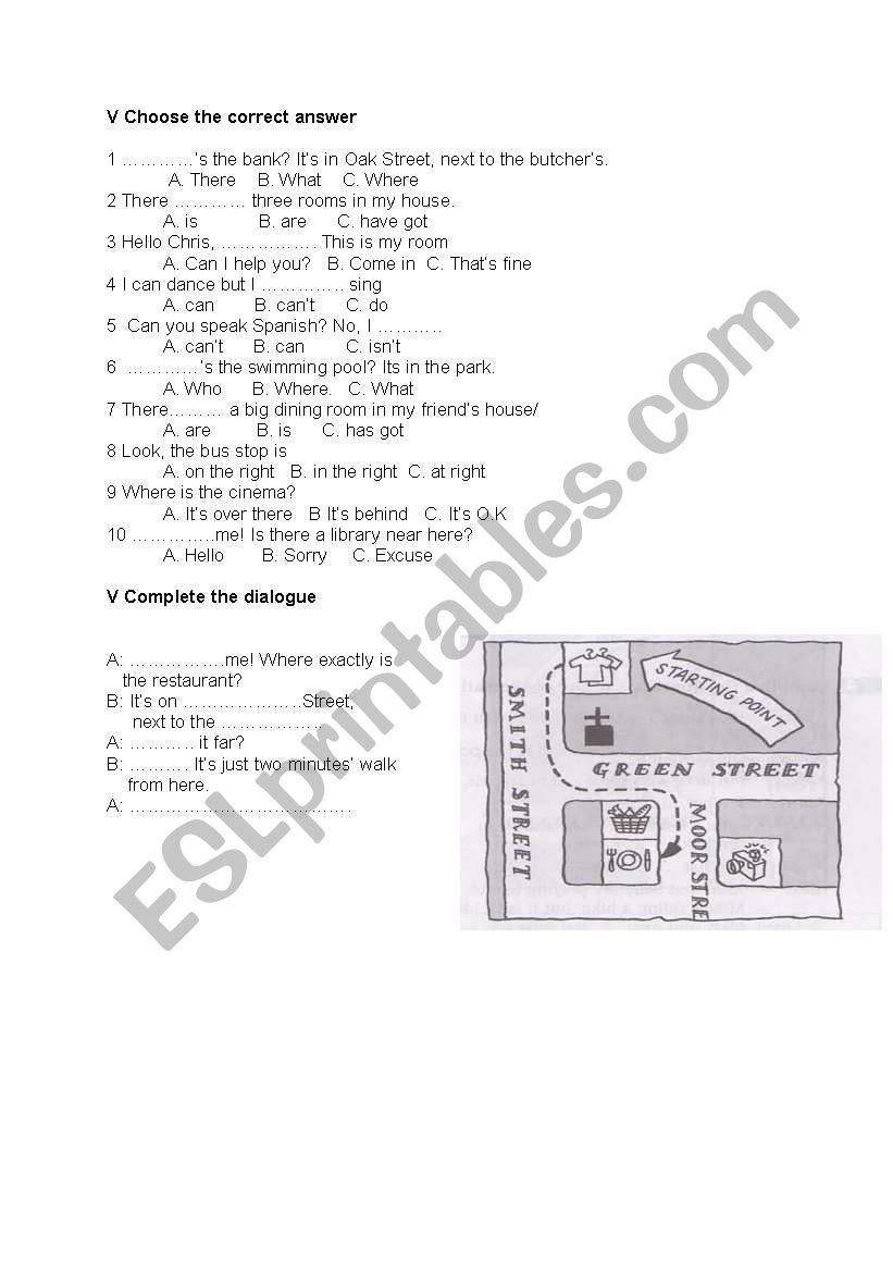 test worksheet