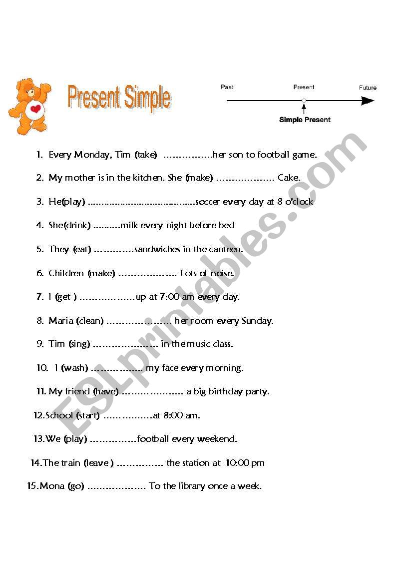 English worksheets: Present Simple Tense