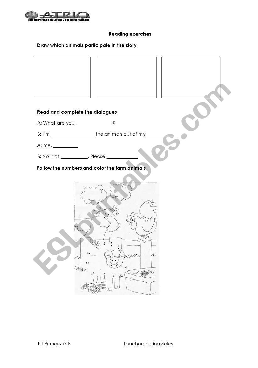 reading exercises worksheet