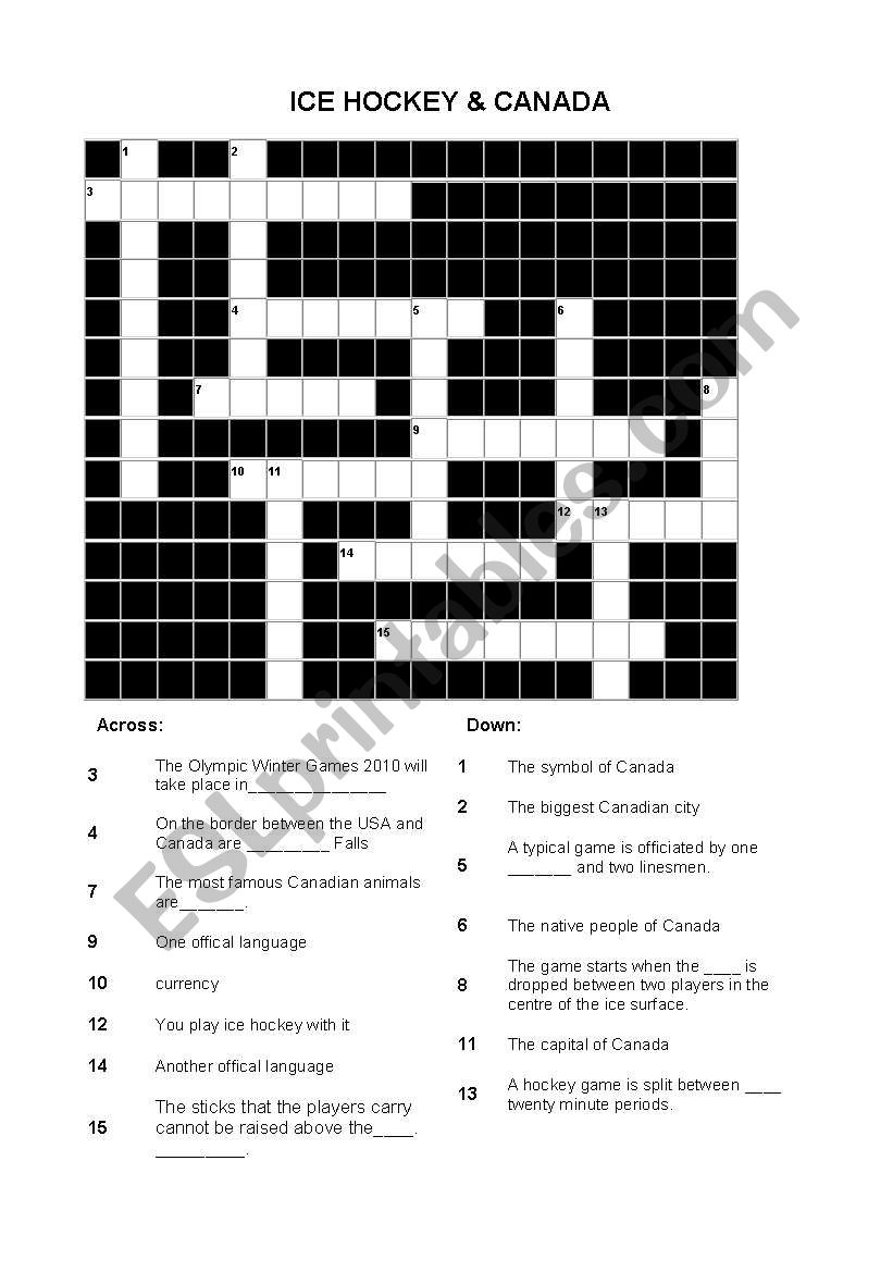 Canada worksheet