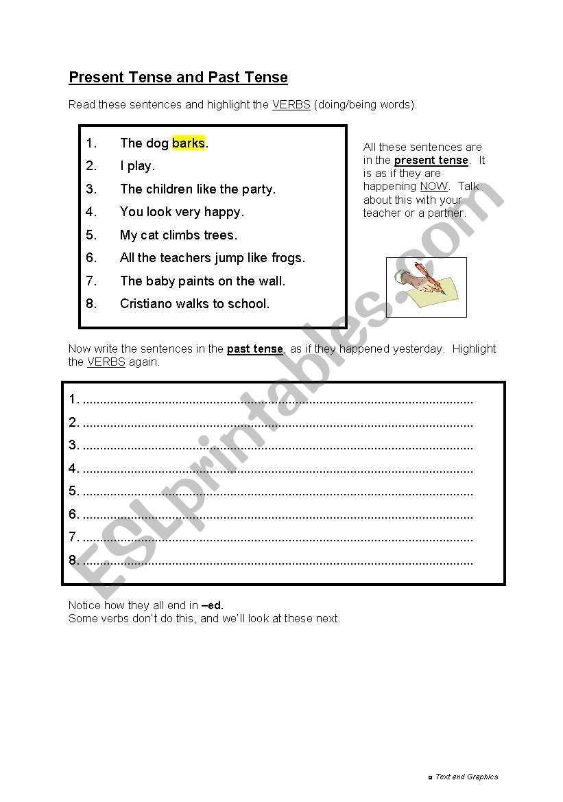 Present and Past tenses worksheet